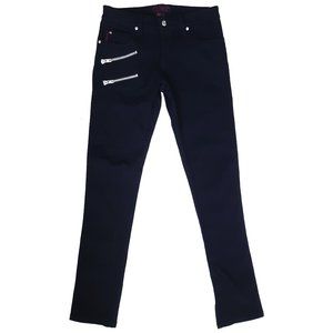 Tripp NYC Black Skinny Zipper Mens Biker Jeans 32
